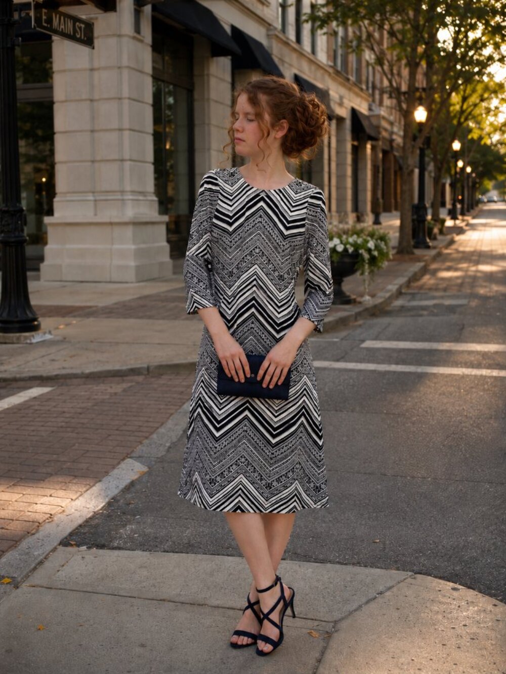 Chevron pencil dress